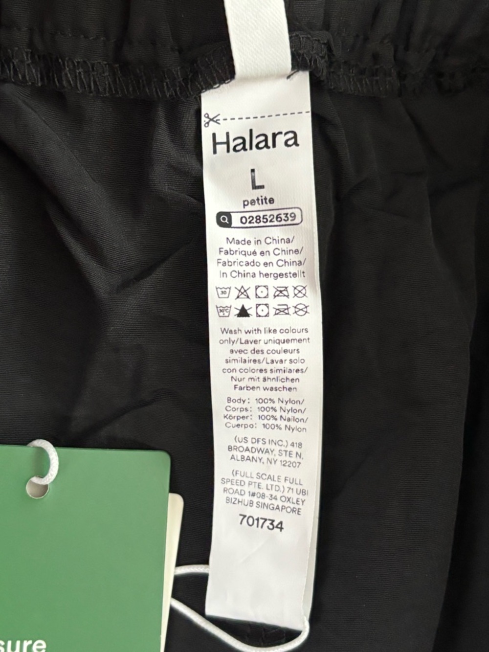Halara Pants Womens LGP Black Mid Rise Button Side Pocket Wide Leg Casual Cargo - Picture 9 of 9